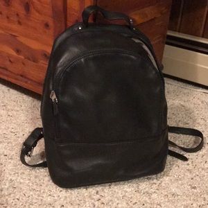 leather sling backpack women's